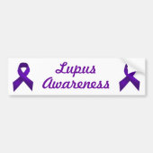 Lupus Awareness Paars Ribbon Bumpersticker (Voorkant)