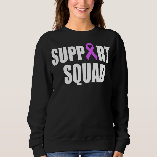 Lupus Awareness Paarse Ribbon Support Squad Trui (Voorkant)
