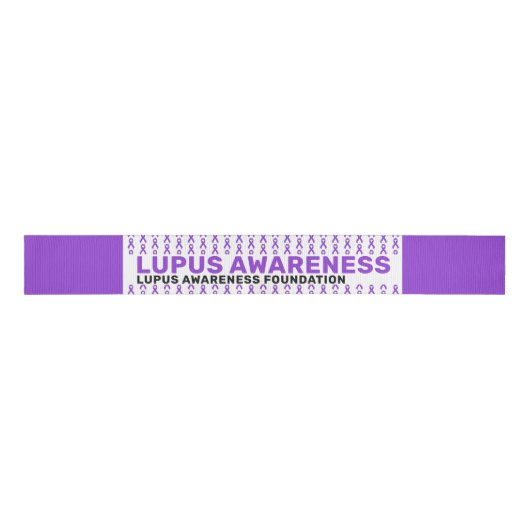 Lupus Awareness Pattern Ribbon Grosgrain Lint (Voorkant)