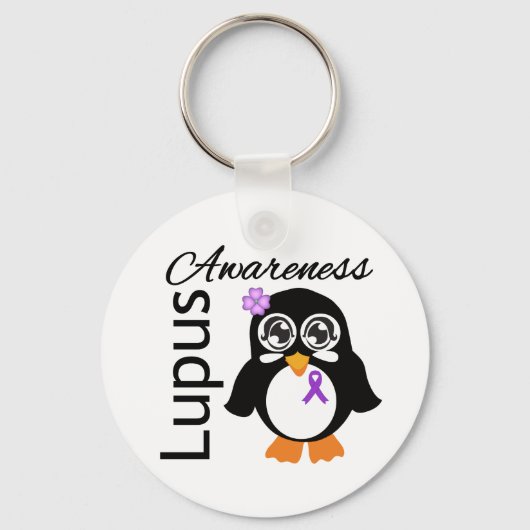 Lupus Awareness Penguin Sleutelhanger (Voorkant)