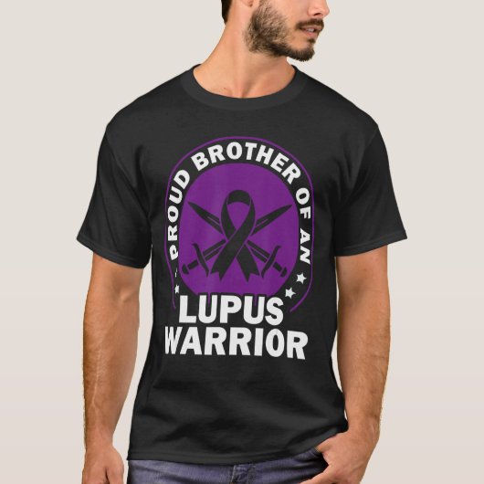 Lupus Awareness Proud Brother Of An Lupus Warrior  T-shirt (Voorkant)