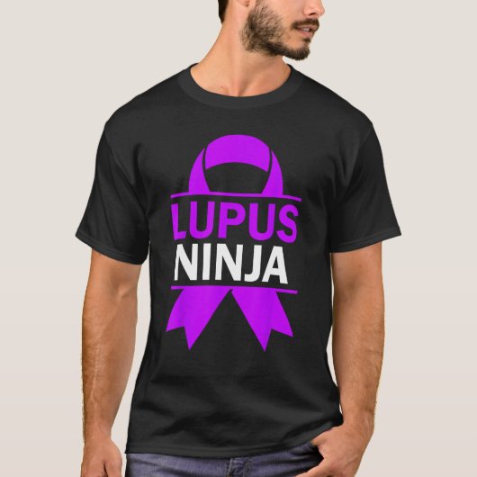 Lupus Awareness Purple Ribbon Lupus Warrior 1 T-shirt (Voorkant)