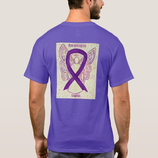 Lupus Awareness Ribbon Angel - Aangepaste Shirten T-shirt (Achterkant)