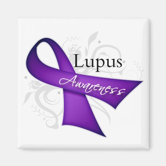 Lupus Awareness Ribbon Magneet (Voorkant)