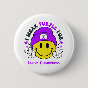 Lupus Awareness Ribbon Support Giften Ronde Button 5,7 Cm