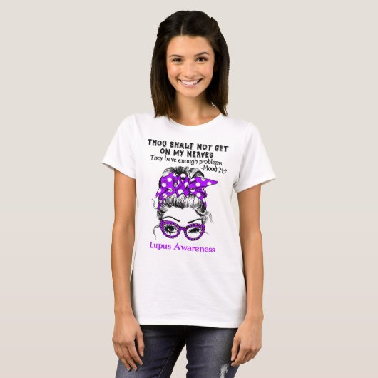 Lupus Awareness Ribbon Support Giften T-shirt (Voorkant volledig)