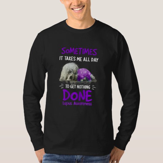 Lupus Awareness Ribbon Your Battle My Battle Dog T-shirt (Voorkant)