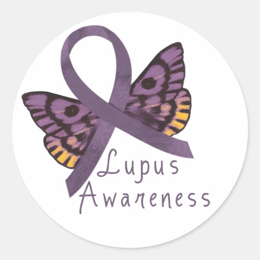 Lupus Awareness Ronde Sticker (Voorkant)