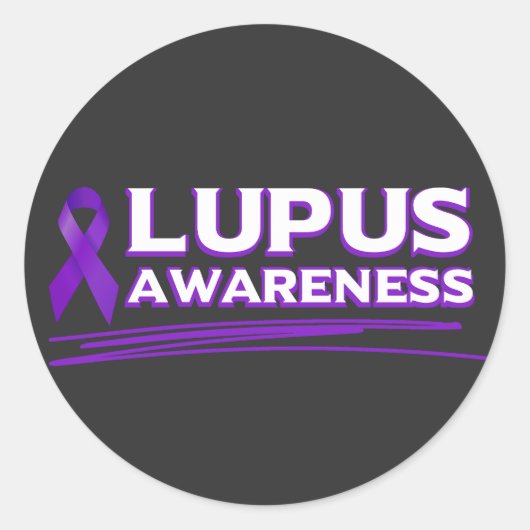 Lupus Awareness Ronde Sticker (Voorkant)