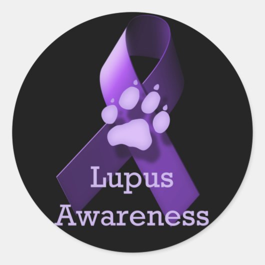 Lupus Awareness Ronde Sticker (Voorkant)