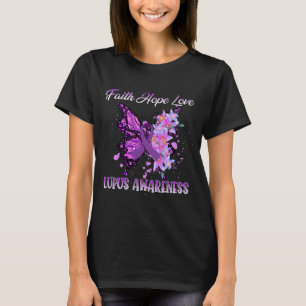 Lupus Awareness Shirt, Butterfly Faith Hope Love T-shirt