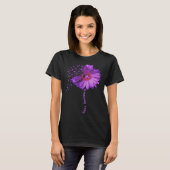 Lupus Awareness  Sunflower Ribbon T-shirt (Voorkant volledig)
