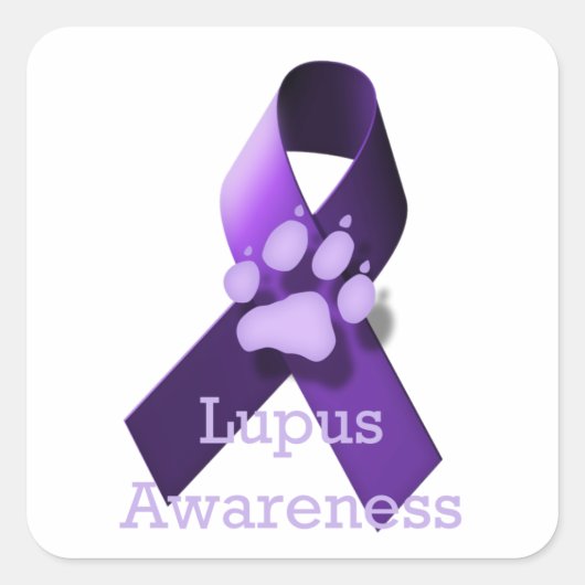 Lupus Awareness Vierkante Sticker (Voorkant)