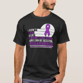 Lupus Awareness ziet er niet uit als een Paars rib T-shirt (Voorkant)