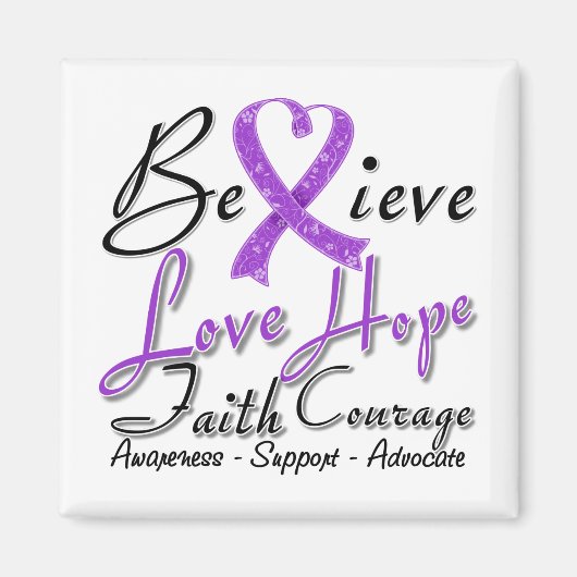 Lupus Believe Heart Collage Magneet (Voorkant)