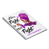 Lupus Bewustmaking Haar strijd is onze strijd Notitieboek (Rechterzijde)