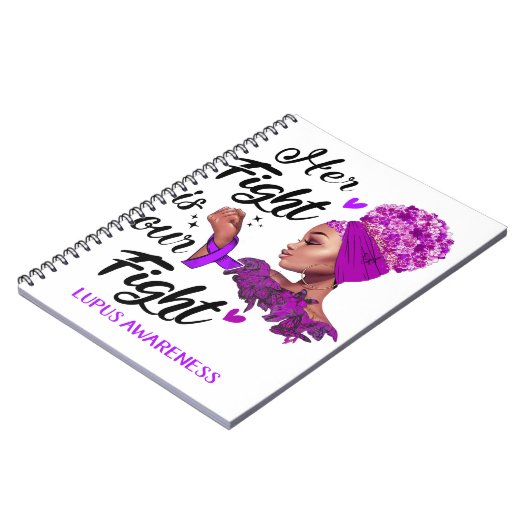Lupus Bewustmaking Haar strijd is onze strijd Notitieboek (Linkerzijde)