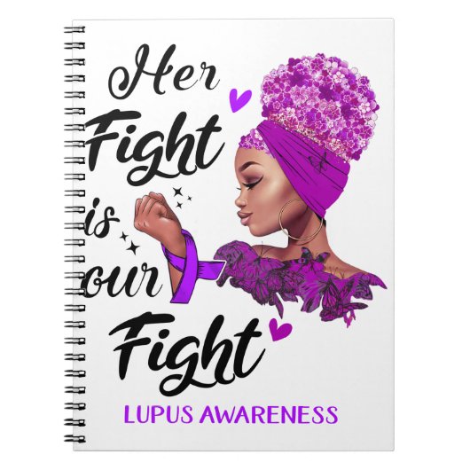 Lupus Bewustmaking Haar strijd is onze strijd Notitieboek (Voorkant)