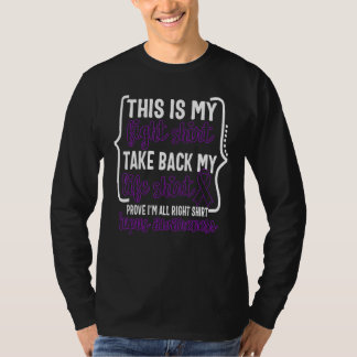 Lupus Bewustzijn Dit Mijn Gevecht Paarse Lintkrijg T-shirt