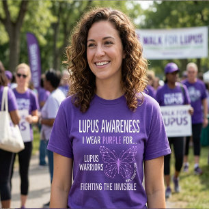 Lupus Bewustzijn Ik Draag Paars Voor Lupus Strijde T-shirt