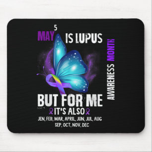 Lupus Bewustzijn Krijger Paarse Lint Vlinder Mo Muismat
