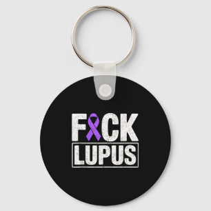 Lupus bewustzijn maand sle krijger vechter paars sleutelhanger
