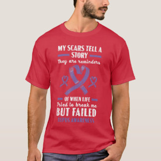 Lupus bewustzijn paarse lint SLE Auto-immuunziekte T-shirt