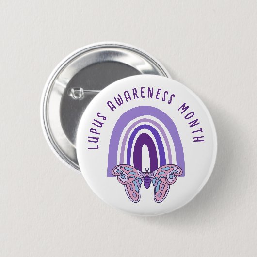 Lupus Bewustzijnsmaand Ronde Button 5,7 Cm (Voorkant /achterkant)