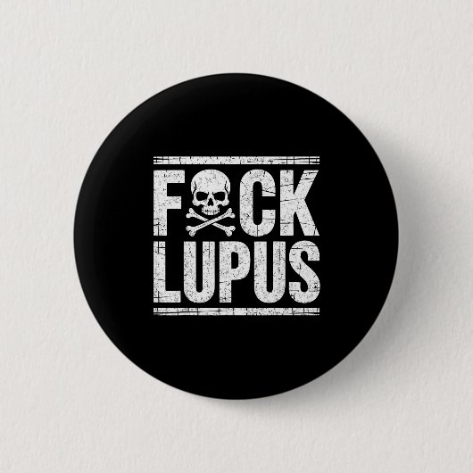Lupus-bewustzijnsmaand warrior fighter overlevende ronde button 5,7 cm (Voorkant)