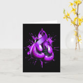 Lupus Bokshandschoen Paarse Ribbon Awareness Fight Kaart (Gele Bloem)