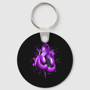 Lupus Bokshandschoen Paarse Ribbon Awareness Fight Sleutelhanger