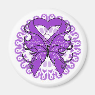Lupus Butterfly Circle of Ribbons Magneet