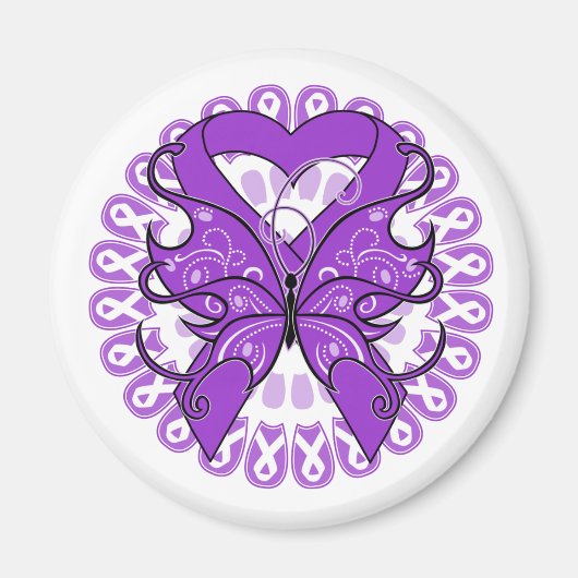 Lupus Butterfly Circle of Ribbons Magneet (Voorkant)