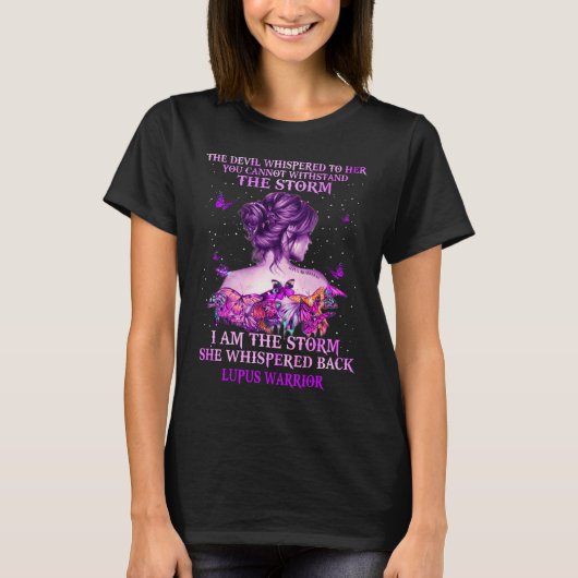 lupus butterfly strijder ik ben storm t-shirt (Voorkant)