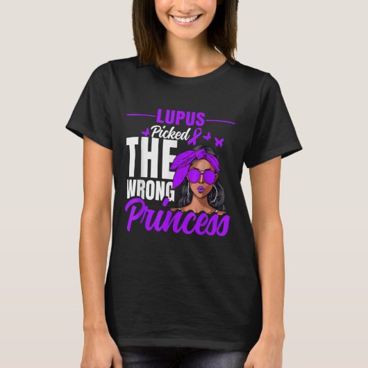 Lupus Cked The Wrong Princess - Warrior Lupus Awar T-shirt (Voorkant)