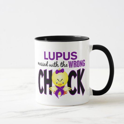 Lupus die met de verkeerde kuiken is gecommuniceer mok (Rechts)