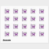 Lupus geeft nooit Hope Butterfly op 4.1 Ronde Sticker (Vel)