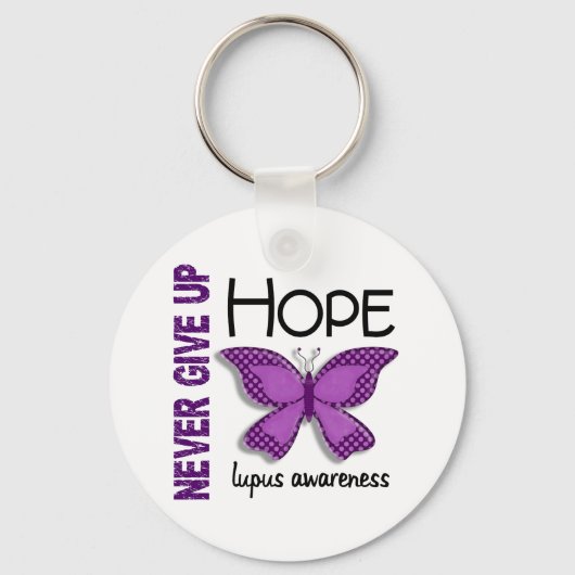Lupus geeft nooit Hope Butterfly op 4.1 Sleutelhanger (Voorkant)