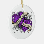 Lupus Hope Faith Dual Hearts Keramisch Ornament (Rechts)