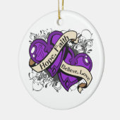 Lupus Hope Faith Dual Hearts Keramisch Ornament (Links)