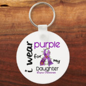 Lupus ik DRAAG PAARS voor MIJN DOCHTER 43 Sleutelhanger (Voorkant)