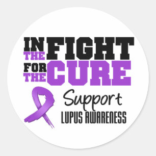 Lupus in de strijd voor de kuur ronde sticker