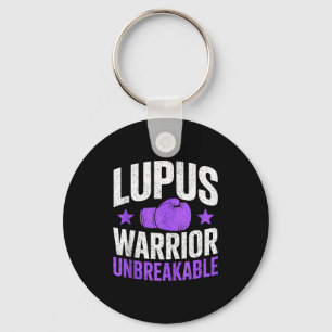 Lupus krijger onbreekbaar bewustzijn paarse lint sleutelhanger