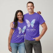 Lupus Krijger Paarse Vlinder T-shirt (Unisex)