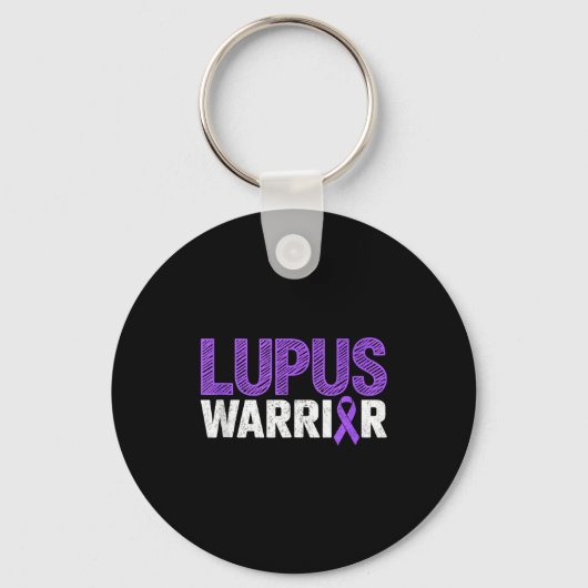 Lupus krijger vechter overlevende sle bewustzijn sleutelhanger (Voorkant)