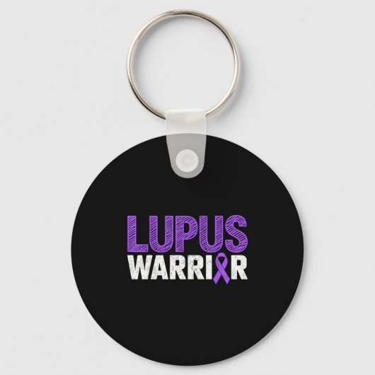 Lupus krijger vechter overlevende sle bewustzijn sleutelhanger (Voorkant)