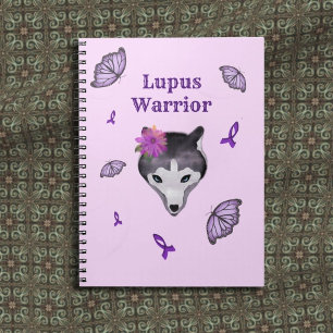 Lupus Krijger Wolf Paarse Lint Vlinder Notitieboek