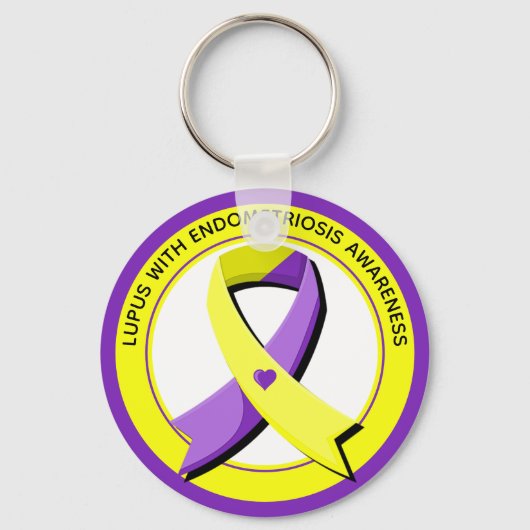 Lupus met bewustzijn van endometriose Warmte Sleutelhanger (Voorkant)