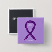 Lupus Paars Awareness Ribbon Custom Art Pin Vierkante Button 5,1 Cm (Voorkant /achterkant)
