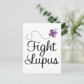 Lupus paarse vlinder briefkaart (Staand voorkant)